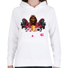 PRINTFASHION Squid game boss and soldiers 2 - Női kapucnis pulóver - Fehér női pulóver, kardigán