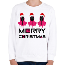 PRINTFASHION Squid Game Christmas - Gyerek pulóver - Fehér