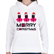 PRINTFASHION Squid Game Christmas - Női kapucnis pulóver - Fehér