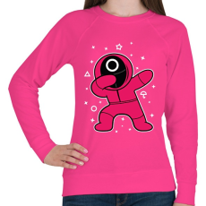 PRINTFASHION Squid Game Dab kör fehér - Női pulóver - Fukszia