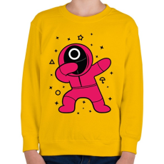 PRINTFASHION Squid Game Dab kör - Gyerek pulóver - Sárga