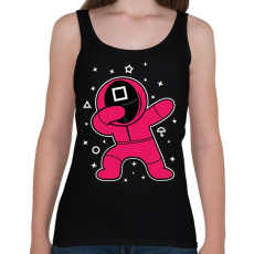 PRINTFASHION Squid Game Dab négyszög fehér - Női atléta - Fekete