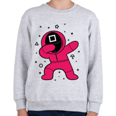 PRINTFASHION Squid Game Dab négyszög - Gyerek pulóver - Sport szürke