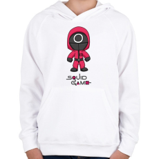PRINTFASHION Squid Game Doll - Gyerek kapucnis pulóver - Fehér