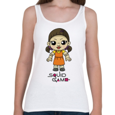 PRINTFASHION Squid Game Doll - Női atléta - Fehér női trikó