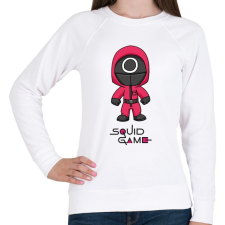 PRINTFASHION Squid Game Doll - Női pulóver - Fehér női pulóver, kardigán