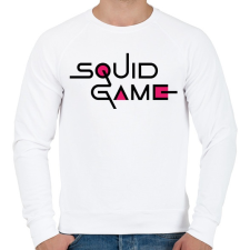 PRINTFASHION SQUID GAME fekete felirat - Férfi pulóver - Fehér férfi pulóver, kardigán