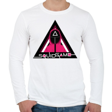 PRINTFASHION Squid Game - Férfi hosszú ujjú póló - Fehér férfi póló