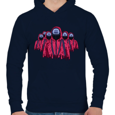 PRINTFASHION squid_game - Férfi kapucnis pulóver - Sötétkék