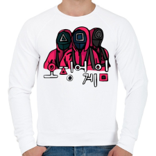 PRINTFASHION Squid Game - Férfi pulóver - Fehér férfi pulóver, kardigán