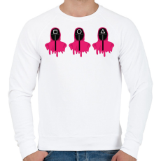 PRINTFASHION Squid Game - Férfi pulóver - Fehér