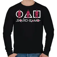 PRINTFASHION Squid Game - Férfi pulóver - Fekete férfi pulóver, kardigán