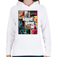 PRINTFASHION Squid Game GTA - Női kapucnis pulóver - Fehér női pulóver, kardigán