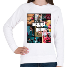 PRINTFASHION Squid Game GTA - Női pulóver - Fehér női pulóver, kardigán