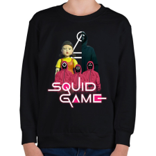 PRINTFASHION Squid game - Gyerek pulóver - Fekete gyerek pulóver, kardigán