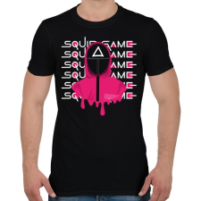 PRINTFASHION SQUID GAME - háromszög - Férfi póló - Fekete férfi póló