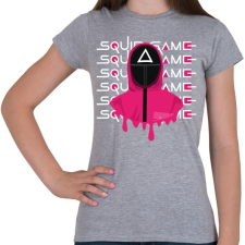 PRINTFASHION SQUID GAME - háromszög - Női póló - Sport szürke női póló