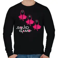 PRINTFASHION SQUID GAME jelek - Férfi pulóver - Fekete férfi pulóver, kardigán