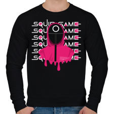 PRINTFASHION SQUID GAME - kör - Férfi pulóver - Fekete férfi pulóver, kardigán