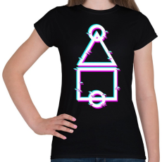 PRINTFASHION Squid Game Logo - Női póló - Fekete