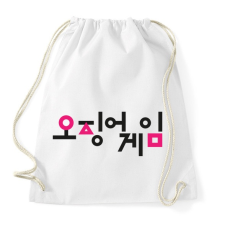 PRINTFASHION Squid Game - Logo - Sportzsák, Tornazsák - Fehér tornazsák