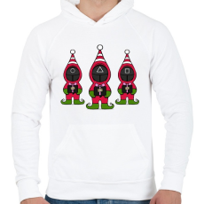 PRINTFASHION Squid Game Manók - Férfi kapucnis pulóver - Fehér