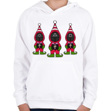 PRINTFASHION Squid Game Manók - Gyerek kapucnis pulóver - Fehér gyerek pulóver, kardigán