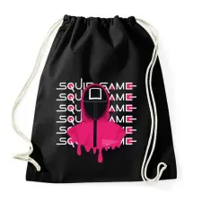 PRINTFASHION SQUID GAME - négyzet - Sportzsák, Tornazsák - Fekete tornazsák