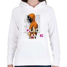 PRINTFASHION Squid game - Nyerd meg az életed 02 - Női kapucnis pulóver - Fehér