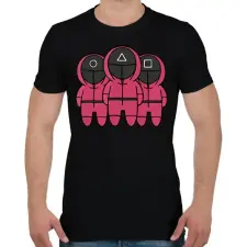 PRINTFASHION Squid Game - Nyerd meg az életed - Férfi póló - Fekete férfi póló