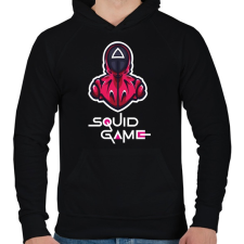 PRINTFASHION Squid game - Nyerd meg az életed N8 - Férfi kapucnis pulóver - Fekete férfi pulóver, kardigán