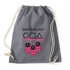 PRINTFASHION Squid Game pink-black - Sportzsák, Tornazsák - Grafitszürke