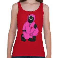 PRINTFASHION Squid Game Soldier - Női atléta - Cseresznyepiros