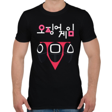 PRINTFASHION Squid Game - Soliders - Férfi póló - Fekete