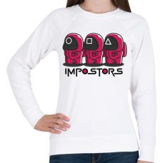 PRINTFASHION Squid games vs Among us - impostors - Női pulóver - Fehér