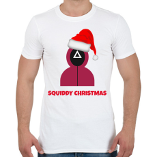 PRINTFASHION SQUIDDY CHRISTMAS - Férfi póló - Fehér