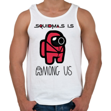 PRINTFASHION SquidMas is Among Us - Férfi atléta - Fehér