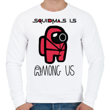PRINTFASHION SquidMas is Among Us - Férfi pulóver - Fehér férfi pulóver, kardigán