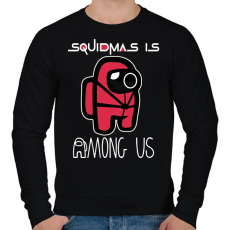 PRINTFASHION SquidMas is Among Us - Férfi pulóver - Fekete