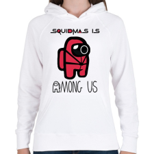 PRINTFASHION SquidMas is Among Us - Női kapucnis pulóver - Fehér női pulóver, kardigán