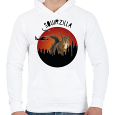 PRINTFASHION Squirzilla - Férfi kapucnis pulóver - Fehér