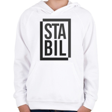 PRINTFASHION Stabil - Gyerek kapucnis pulóver - Fehér gyerek pulóver, kardigán