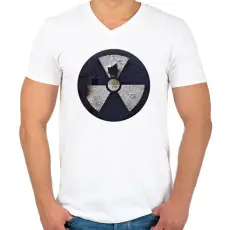 PRINTFASHION Stalker Clear Sky Ikon - Férfi V-nyakú póló - Fehér