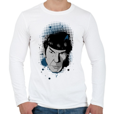 PRINTFASHION Star Trek - Spock - Férfi hosszú ujjú póló - Fehér