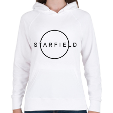 PRINTFASHION Starfield - Női kapucnis pulóver - Fehér női pulóver, kardigán
