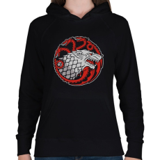 PRINTFASHION Stargaryen - Női kapucnis pulóver - Fekete