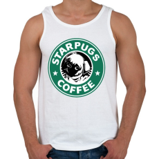 PRINTFASHION STARPUGS COFFEE - Férfi atléta - Fehér