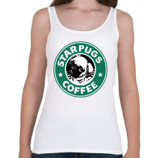 PRINTFASHION STARPUGS COFFEE - Női atléta - Fehér