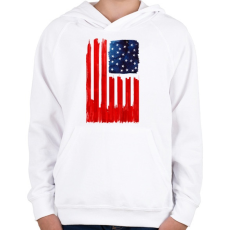 PRINTFASHION Stars and buildings - Gyerek kapucnis pulóver - Fehér