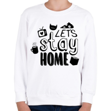 PRINTFASHION Stay at home - Gyerek pulóver - Fehér gyerek pulóver, kardigán